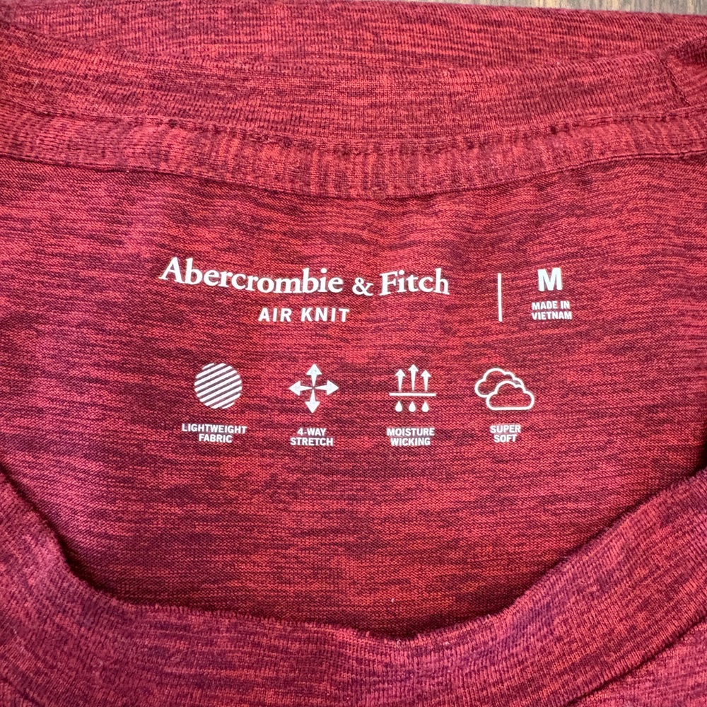 Abercrombie & Fitch Maroon Air Knit Tee